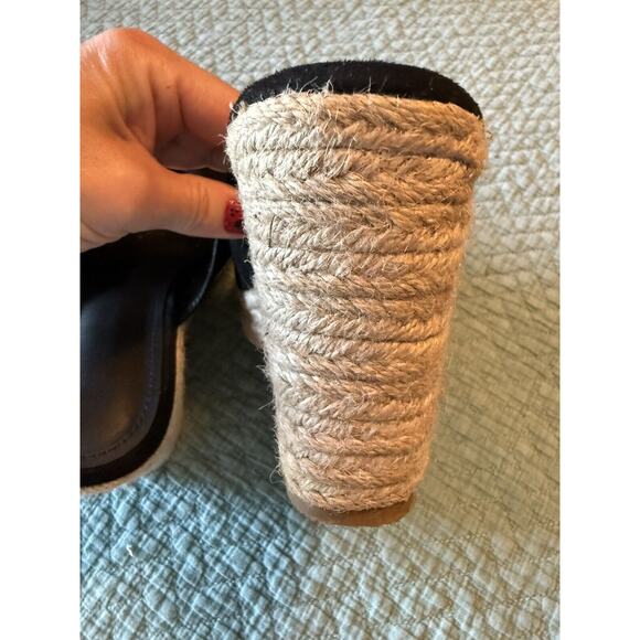 Black Espadrille Wedge Sandals Woman’s Size 8 - Picture 7 of 7